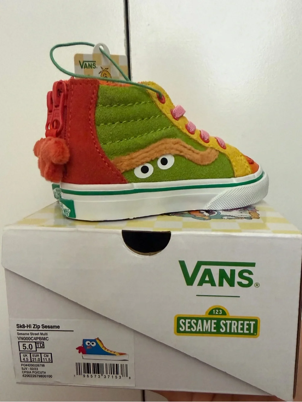 VANS X SESAME STREET TODDLER SK8-HI ZIP - Picture 2 of 6